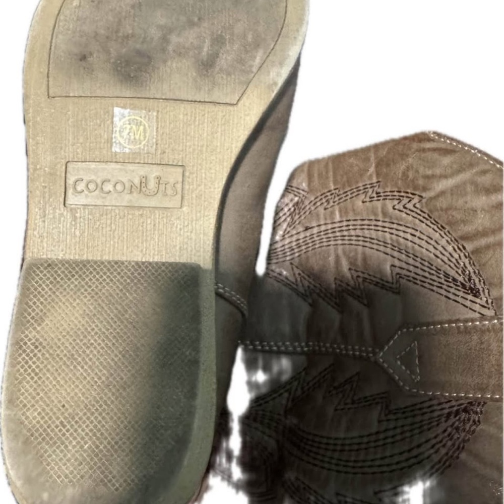Coconuts by Matisse Tan Ankle Booties with Western Stitching